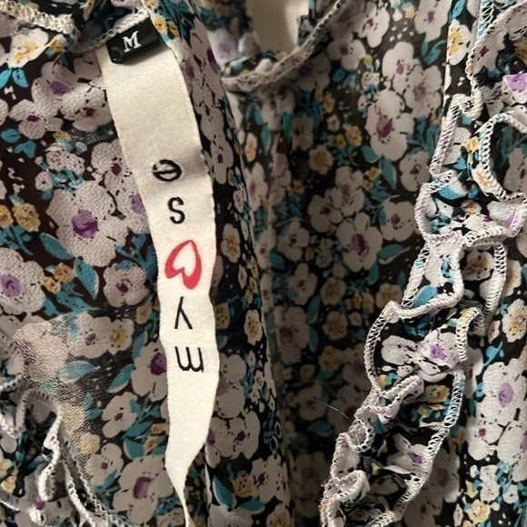 My❤️Se see thru sleeves top size M BOHO - Picture 12 of 12